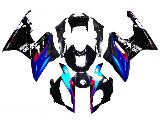 Descuento Carenados Moto BMW S1000RR 2015-2016 - Rojo Azul Negro Negro Brillante