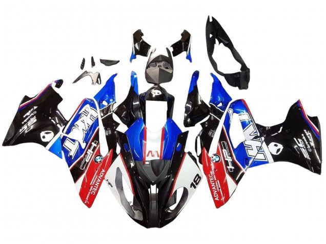 Descuento Carenado Moto BMW S1000RR 2015-2016 - Azul Rojo Negro Brillante