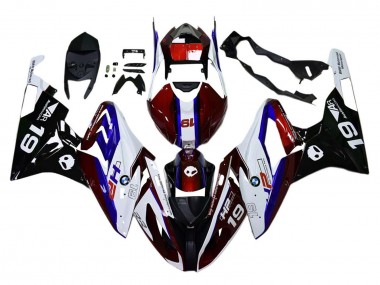 Descuento Carenado Moto BMW S1000RR 2015-2016 - Blanco Rojo Azul Negro