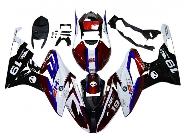 Descuento Carenado Moto BMW S1000RR 2015-2016 - Blanco Rojo Azul Negro