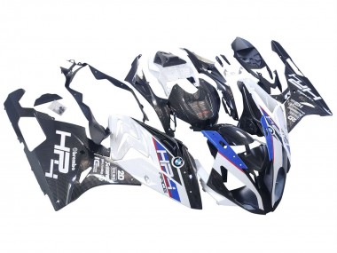Descuento Carenados Moto BMW S1000RR 2015-2016 - Blanco Azul Negro FibraCarbono