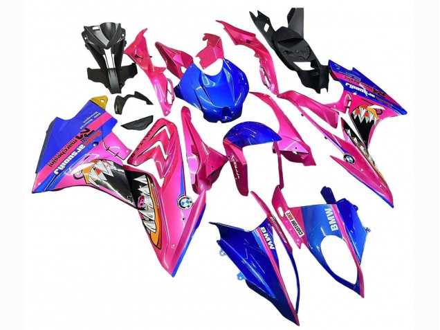 Descuento Carenados Moto BMW S1000RR 2015-2016 - Rosa Azul Tiburón