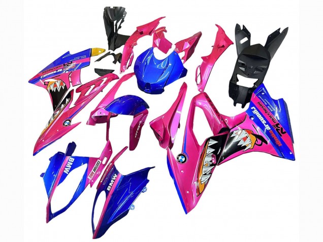 Descuento Carenados Moto BMW S1000RR 2015-2016 - Rosa Azul Tiburón
