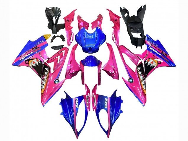 Descuento Carenados Moto BMW S1000RR 2015-2016 - Rosa Azul Tiburón