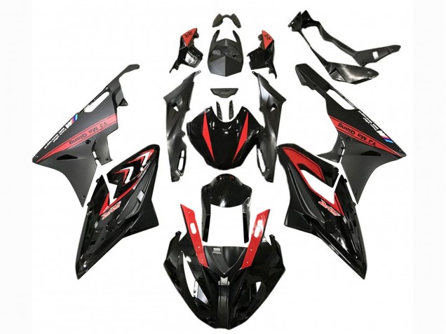 Descuento Carenados Moto BMW S1000RR 2015-2016 - Rojo Negro Brillante Negro Mate