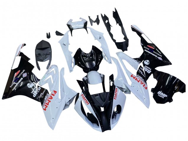 Descuento Carenados Moto BMW S1000RR 2015-2016 - Blanco Negro Brillante Fiamm