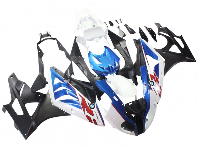 Descuento Carenados Moto BMW S1000RR 2009-2014 - Blanco Azul Negro Mate