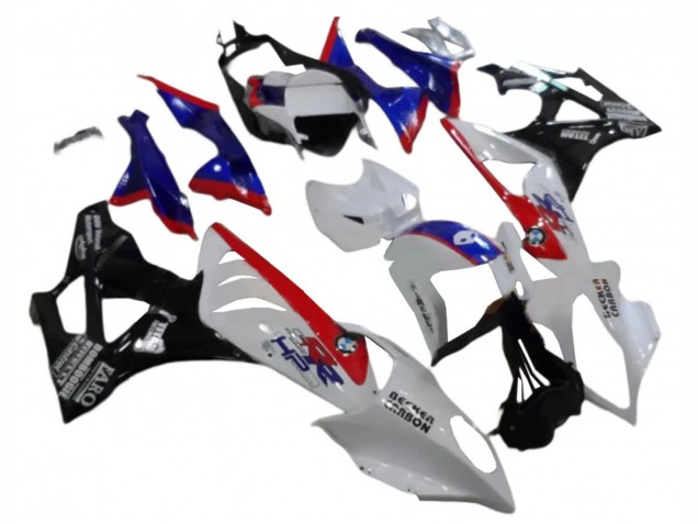 Descuento Carenados ABS BMW S1000RR 2009-2014 - Blanco Rojo Azul Negro Brillante