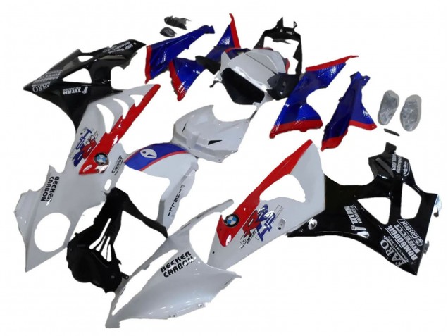Descuento Carenados ABS BMW S1000RR 2009-2014 - Blanco Rojo Azul Negro Brillante