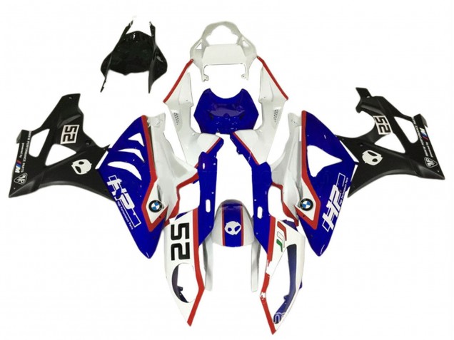 Descuento Carenados Moto BMW S1000RR 2009-2014 - Blanco Rojo Azul Negro HP