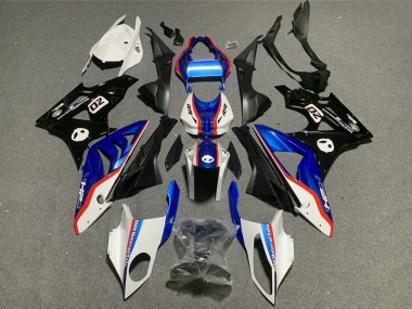 Descuento Plásticos Moto ABS BMW S1000RR 2009-2014 - Blanco Rojo Azul Negro Brillante