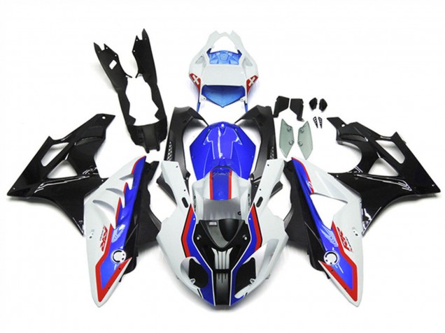Descuento Carenados Moto BMW S1000RR 2009-2014 - Blanco Rojo Azul Negro Brillante FibraCarbono RR