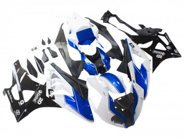 Descuento Carenados Moto BMW S1000RR 2009-2014 - Blanco Azul Negro Brillante Castrol
