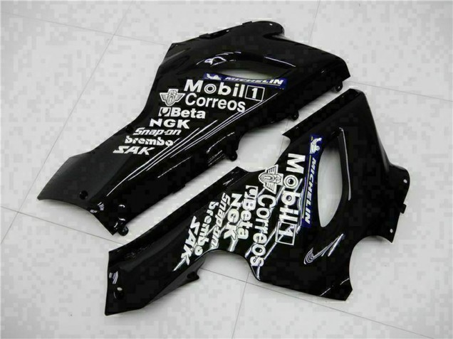 Descuento Carenados Moto Kawasaki ZX6R 2005-2006 - Negro Brillante Blanco West