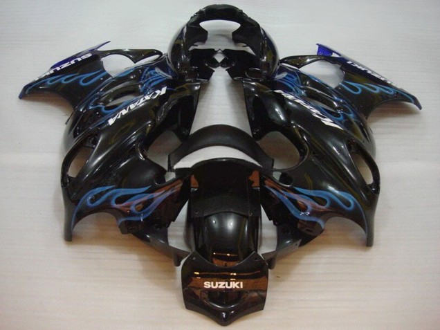 Descuento Carenados Moto Suzuki GSX600F/GSX750F 2004-2006 - Negro Brillante Azul Llama