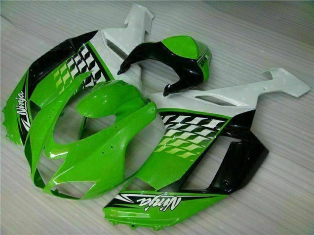 Descuento Carenados Moto Kawasaki ZX6R 2007-2008 - Verde Blanco Ninja