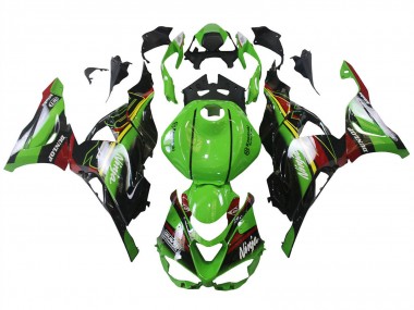 Descuento Carenados Moto Kawasaki ZX6R 2023-2025 - Verde Negro Rojo Amarillo Dunlop