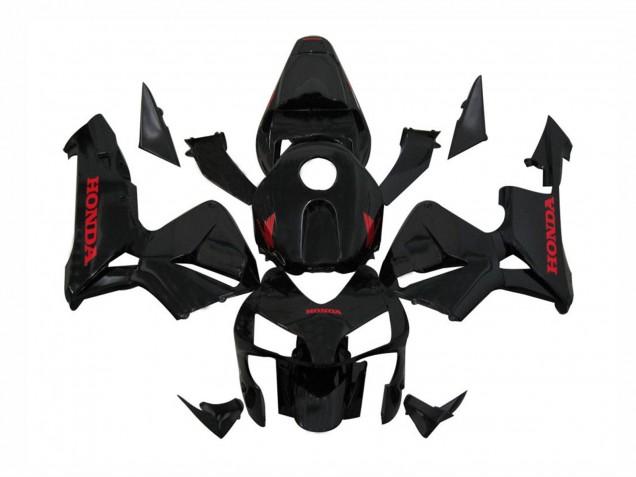 Descuento Carenados Moto Honda CBR600RR 2003-2004 - Negro Brillante Rojo Calcomanías