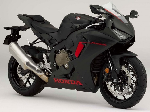 Descuento Carenados Moto Honda CBR1000RR 2017-2023 - Negro Mate Rojo Logo