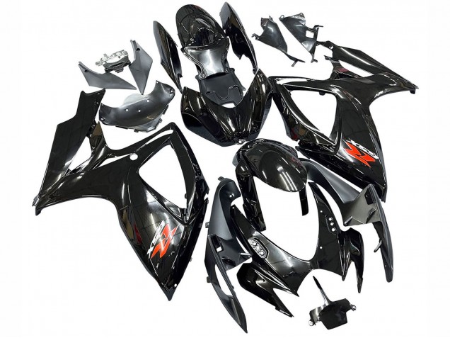 Descuento Carenados Moto Suzuki GSXR 600 / GSXR 750 2006-2007 - Negro Brillante Plata Rojo
