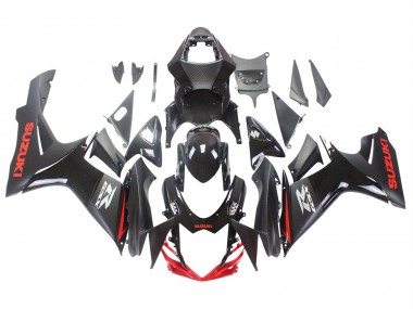 Descuento Carenados Moto Suzuki GSXR 600 / GSXR 750 2011-2024 - Negro Gris Rojo Línea