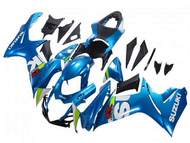 Descuento Carenados Moto Suzuki GSXR 600 / GSXR 750 2011-2024 - Azul Claro Verde Blanco Rojo