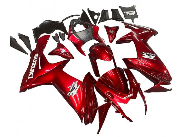 Descuento Carenados Moto Suzuki GSXR 600 / GSXR 750 2011-2024 - Rojo Blanco Calcomanía