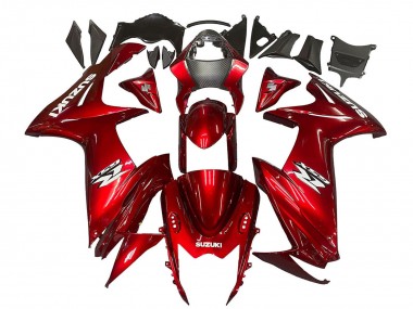 Descuento Carenados Moto Suzuki GSXR 600 / GSXR 750 2011-2024 - Rojo Blanco Calcomanía