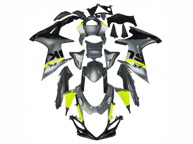 Descuento Carenados Moto Suzuki GSXR 600 / GSXR 750 2011-2024 - Plata Amarillo Negro