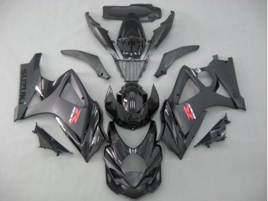 Descuento Carenados Moto Suzuki GSXR 1000 2007-2008 - Negro Mate Negro Brillante