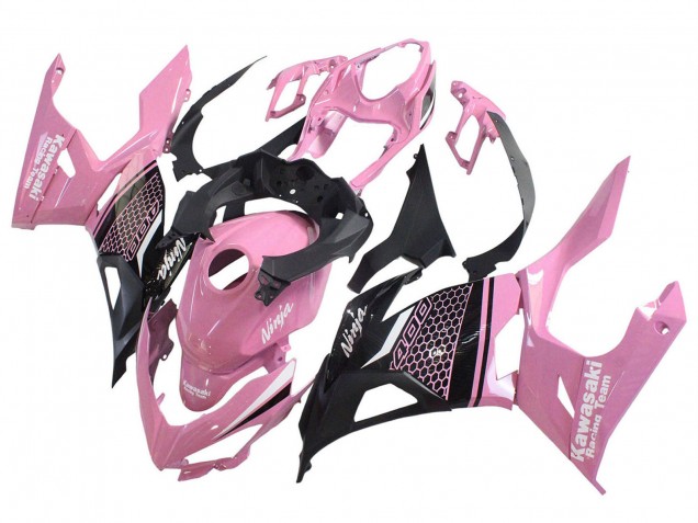 Descuento Carenados Moto Kawasaki Ninja 400 2018-2024 - Rosa Negro Mate Honeycomb