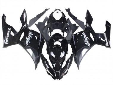 Descuento Carenados Moto Kawasaki Ninja 400 2018-2024 - Negro Brillante Negro Mate Blanco Calcomanías