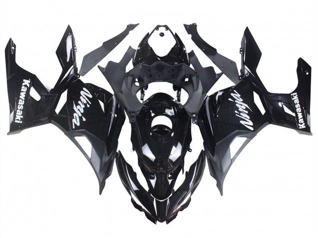 Descuento Carenados Moto Kawasaki Ninja 400 2018-2024 - Negro Brillante Negro Mate Blanco Calcomanías