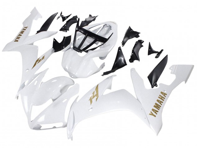Descuento Carenados Moto Yamaha YZF 1000 R1 2004-2006 - Blanco Oro Calcomanías