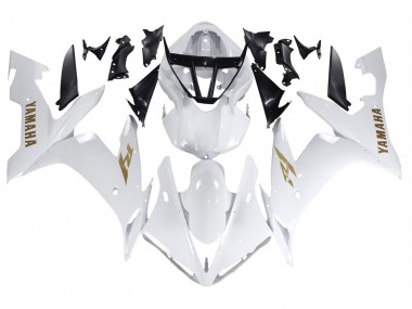 Descuento Carenados Moto Yamaha YZF 1000 R1 2004-2006 - Blanco Oro Calcomanías