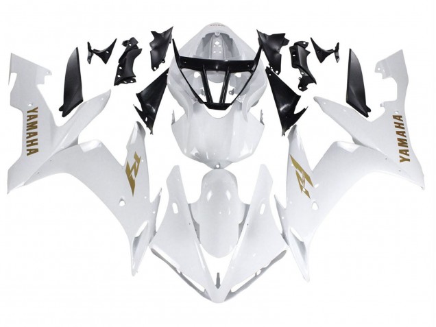 Descuento Carenados Moto Yamaha YZF 1000 R1 2004-2006 - Blanco Oro Calcomanías