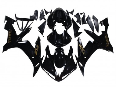 Descuento Carenados Moto Yamaha YZF 1000 R1 2004-2006 - Negro Brillante Oro Calcomanías