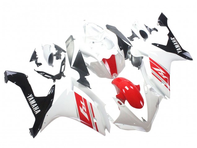 Descuento Carenado Moto Yamaha YZF 1000 R1 2007-2008 - Blanco Rojo Negro