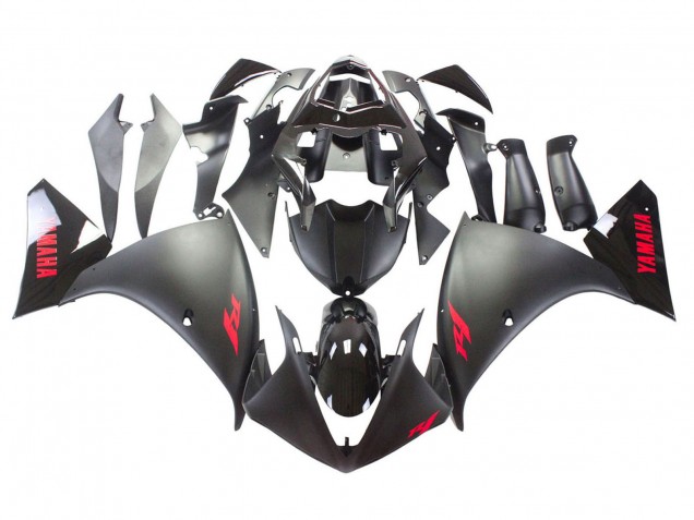 Descuento Carenado Moto Yamaha YZF 1000 R1 2009-2011 - Negro Mate Rojo Calcomanía