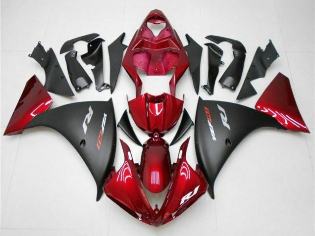 Descuento Carenados Moto Yamaha YZF 1000 R1 2009-2011 - Rojo Negro Mate
