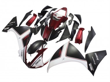 Descuento Carenados Moto Yamaha YZF 1000 R1 2009-2011 - Rojo Blanco Negro Mate