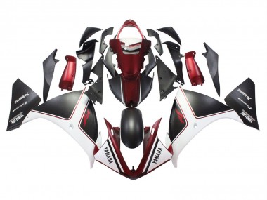 Descuento Carenados Moto Yamaha YZF 1000 R1 2009-2011 - Rojo Blanco Negro Mate
