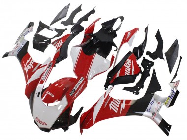 Descuento Carenados Moto Yamaha YZF 1000 R1 2020-2025 - Blanco Rojo Negro Milwaukee