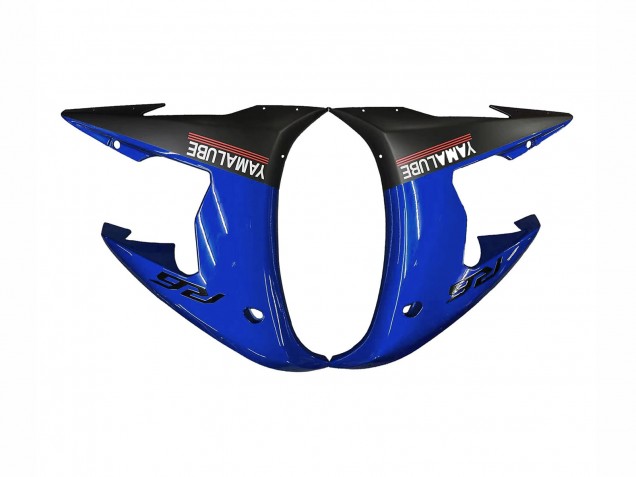 Descuento Carenados Moto Yamaha YZF R6S 2006-2009 - Azul Blanco Negro Brillante Yamalube