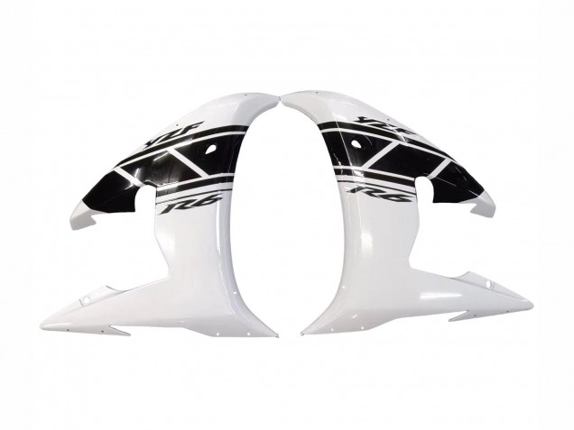 Descuento Carenado Moto Yamaha YZF R6 2003-2004 - Blanco Negro Brillante