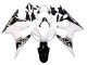 Descuento Carenado Moto Yamaha YZF R6 2003-2004 - Blanco Negro Brillante