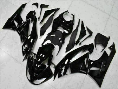 Descuento Carenados Moto Kawasaki ZX6R 2009-2012 - Negro Brillante Blanco Ninja