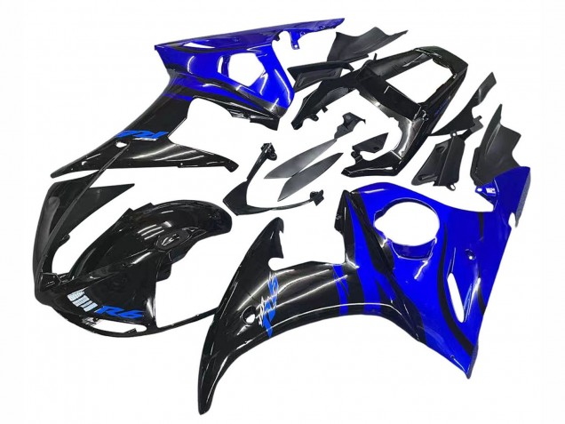 Descuento Carenado Moto Yamaha YZF R6 2003-2004 - Azul Negro Brillante
