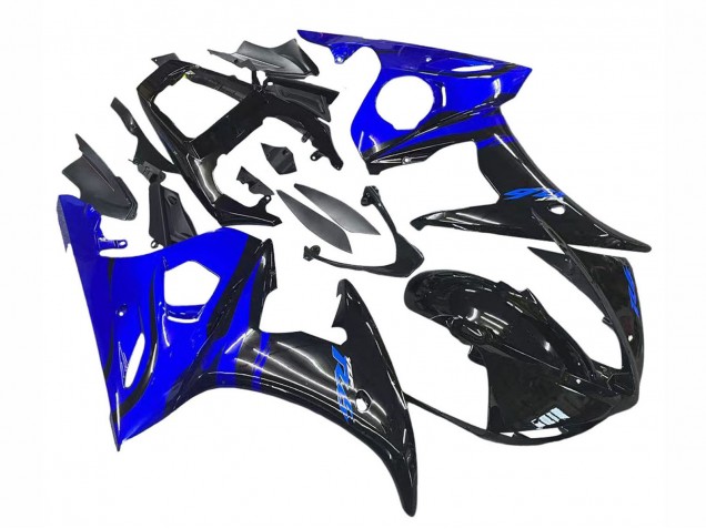 Descuento Carenado Moto Yamaha YZF R6 2003-2004 - Azul Negro Brillante