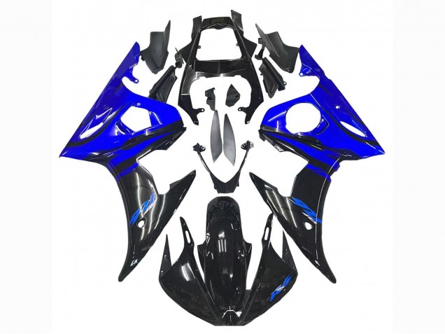 Descuento Carenado Moto Yamaha YZF R6 2003-2004 - Azul Negro Brillante